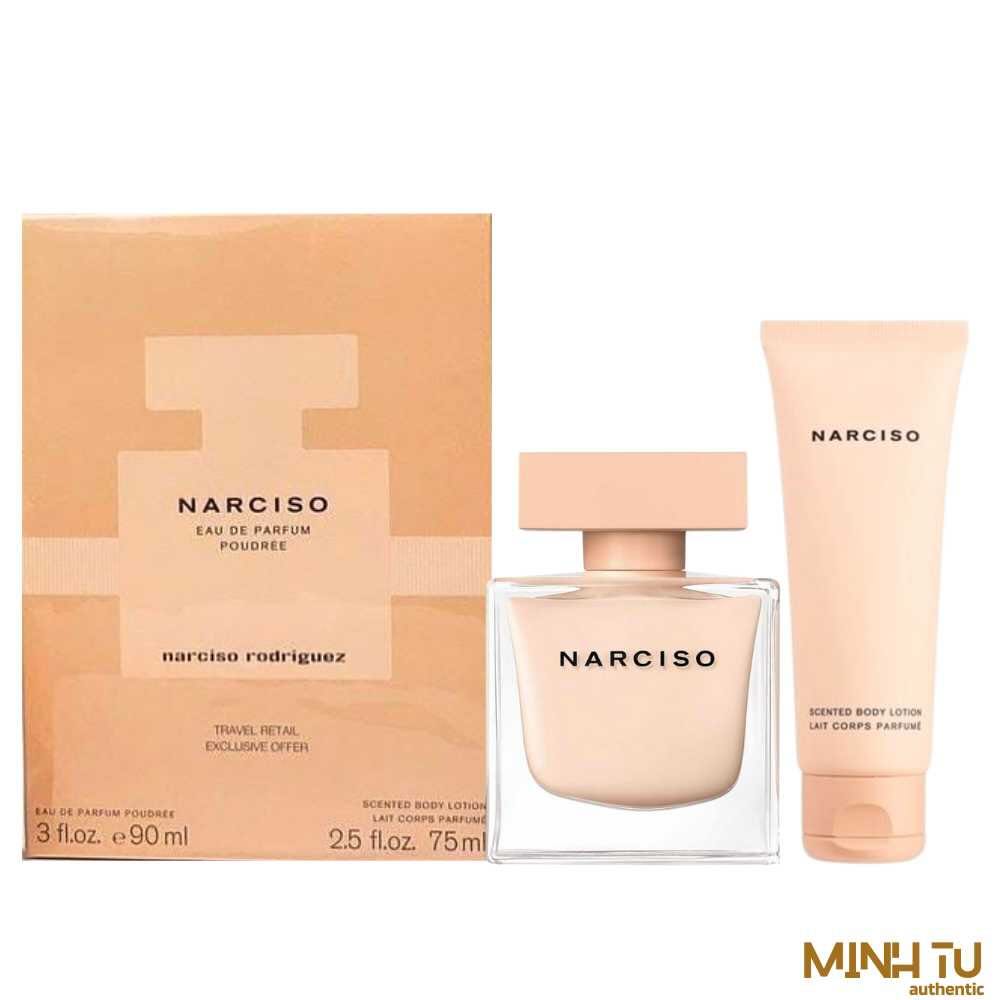 GiftSet Narciso Rodriguez Poudree EDP 90ml (90ml, Body Lotion 75ml) | Trả góp 0%